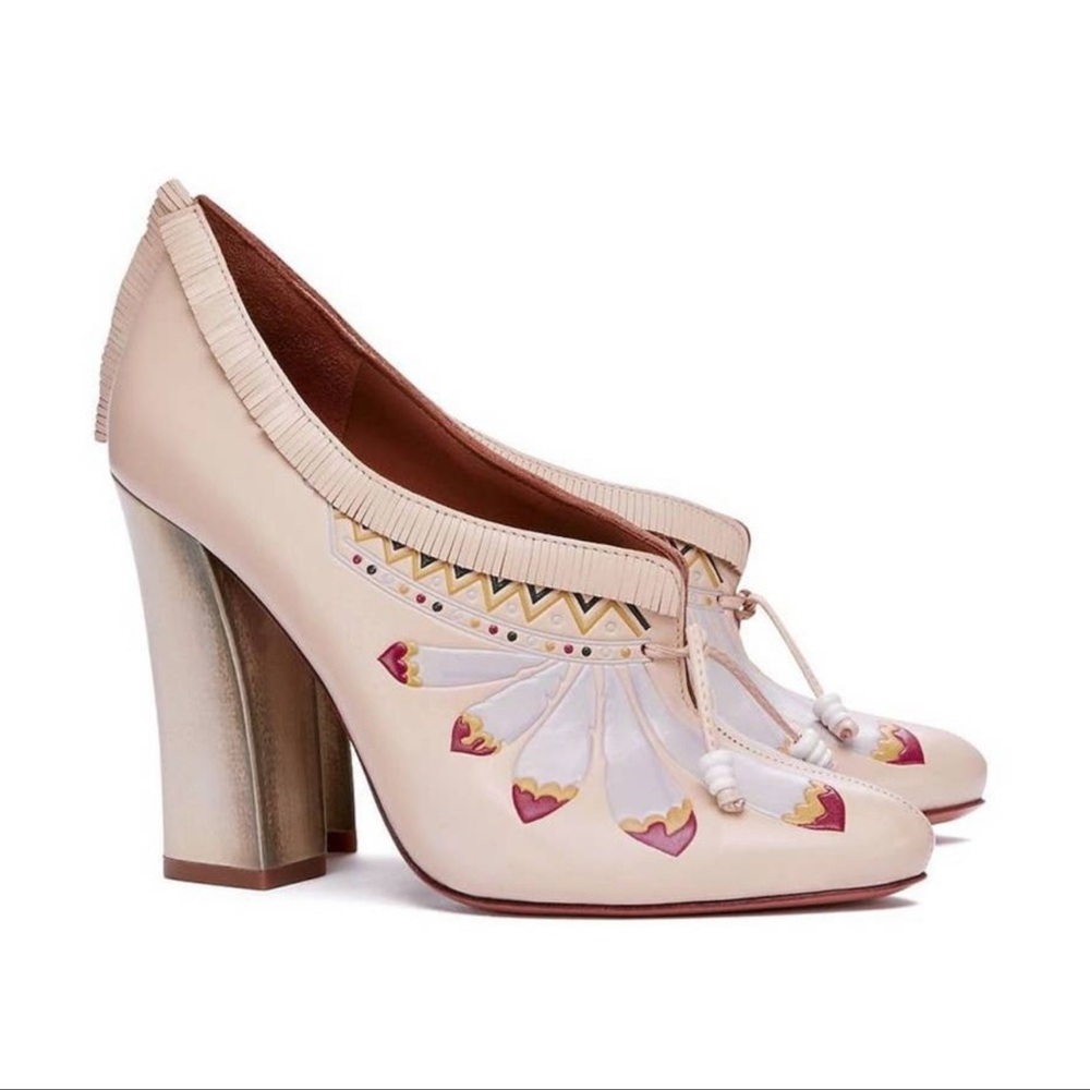 STUNNING TORY BURCH YUMA FEATHER HEEL BOOTIES